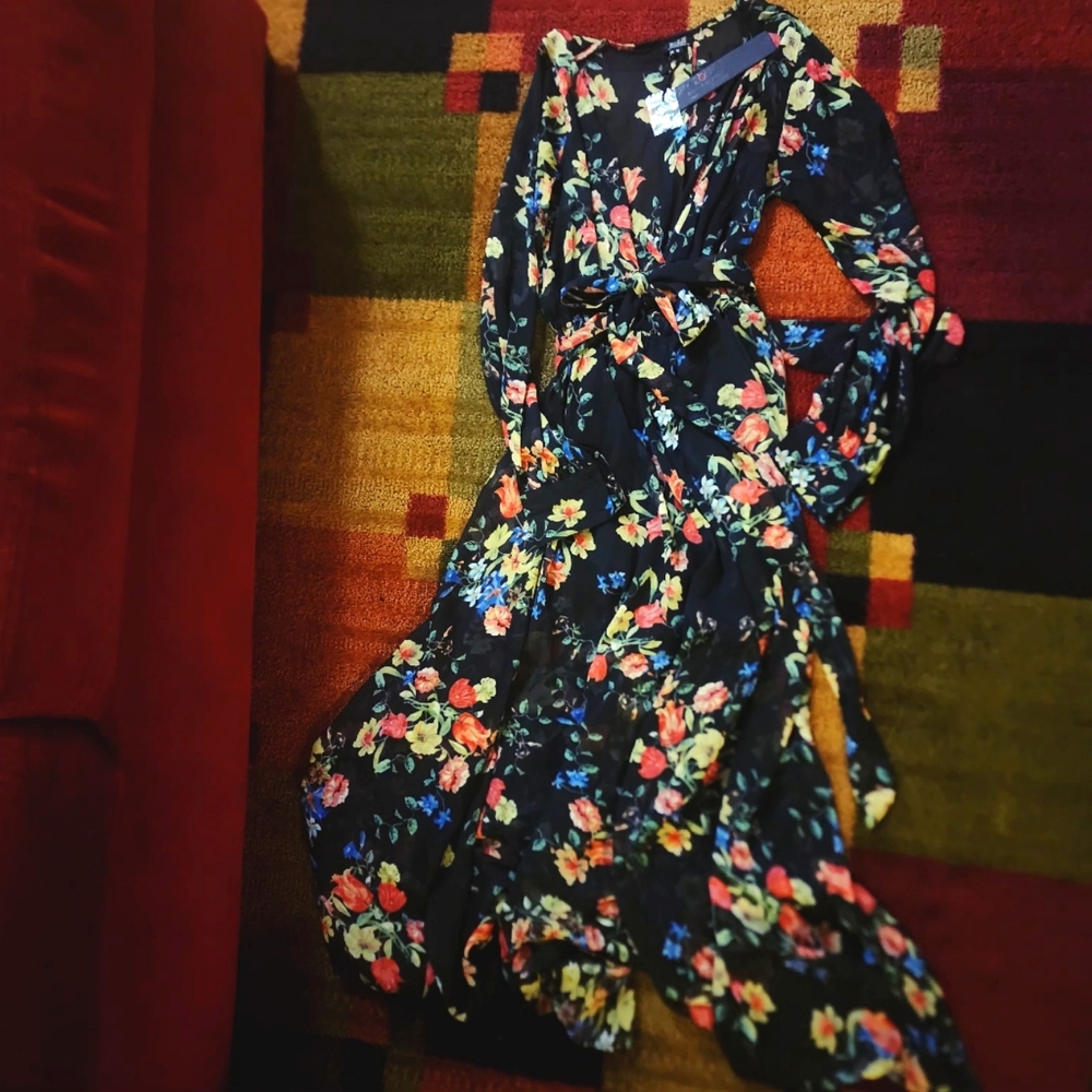 Floral Maxi Dress L